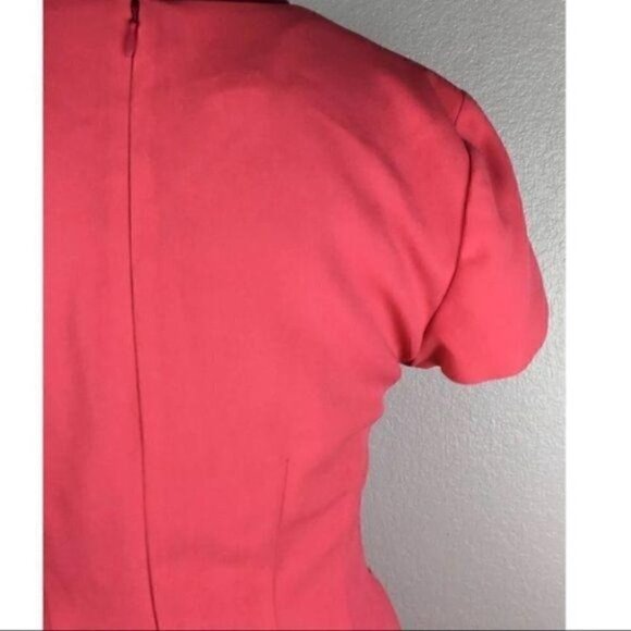 Vtg Atrium Collection Dress Pink Pencil Sz 6 - Picture 8 of 9